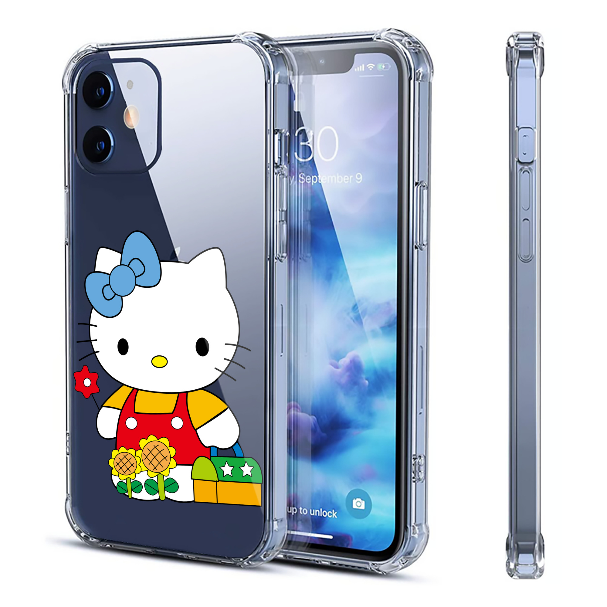 （画像用） Hello Kitty ハローキティ 【iPhone 12シリーズ対応】透明スマホケース（クリアソフトケース）